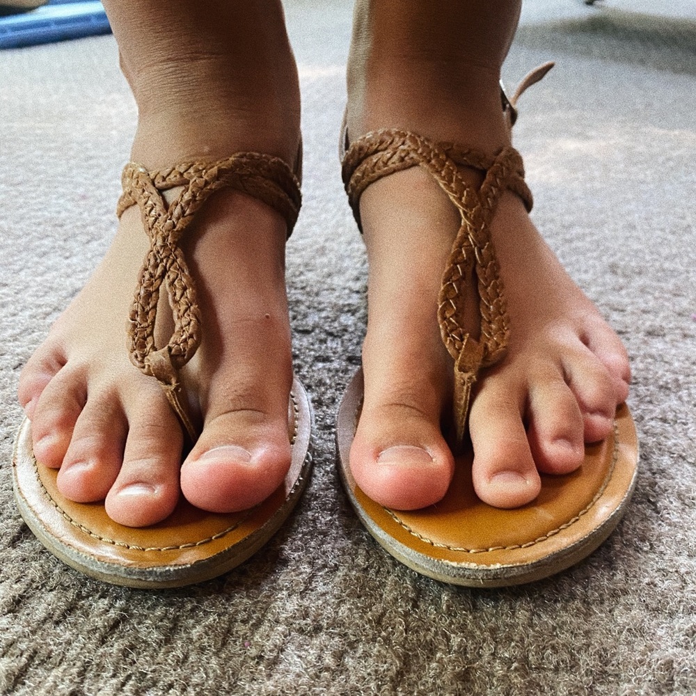 Tan sandals